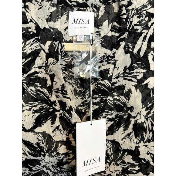 $260 Misa Livia Top Tonal Abstract Size Medium - Picture 5 of 7